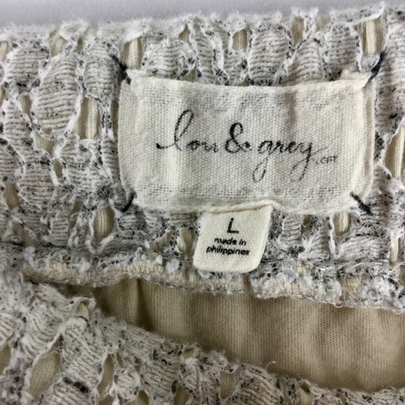 Lou & Grey Lace Overlay Drawstring Mini Skirt Size L - Picture 9 of 10